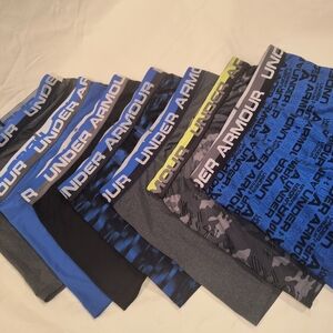 Under Armour Men's Boxer Briefs in Blue, Black, and Gray